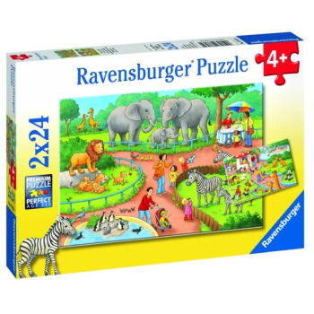Puzzle 2x24 Dzień w zoo